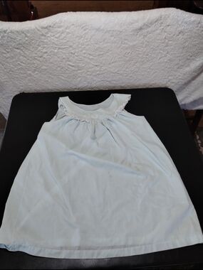 Vintage Light Blue Women's Sleeveless Pajama Nightgown